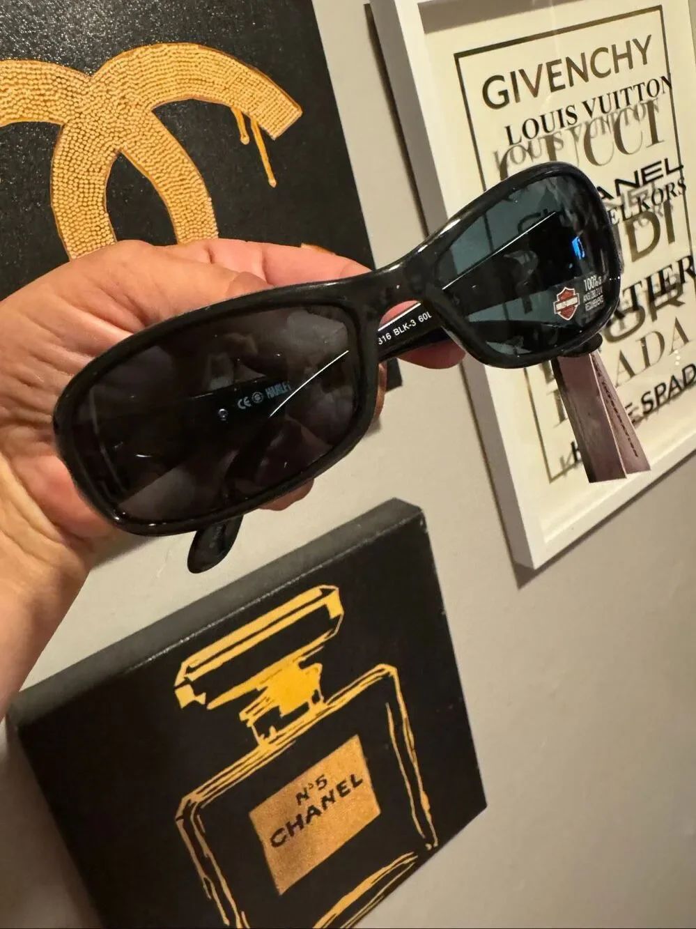 Harley Davidson bikes riding Clubmaster Unisex Sunglasses men women’s black nwt